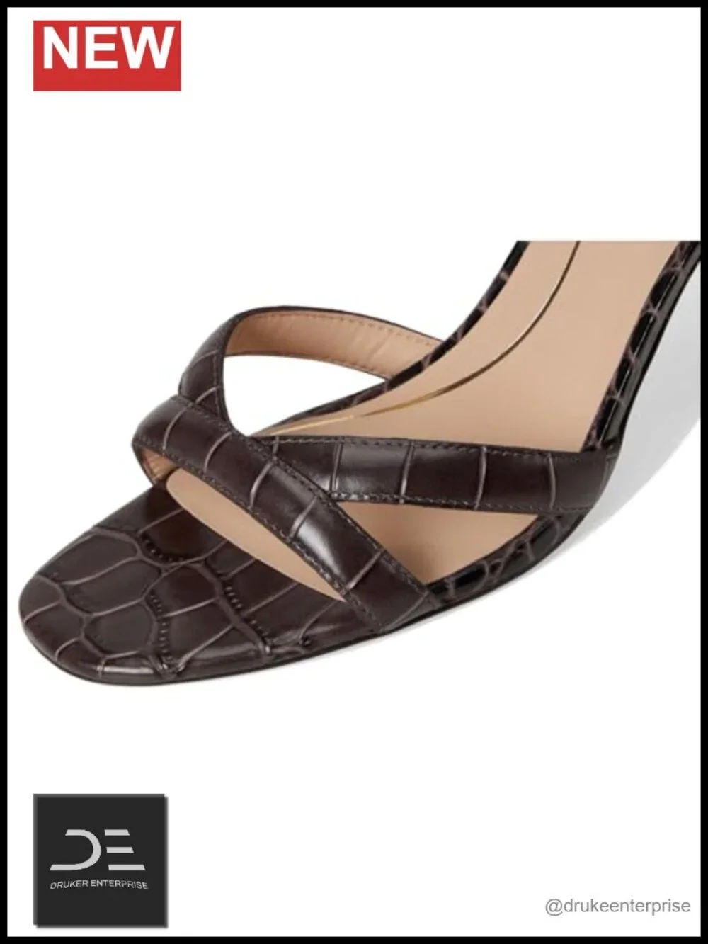 Cole Haan Constantina Block Heel Sandals Women Slingback Ankle Strap Leather